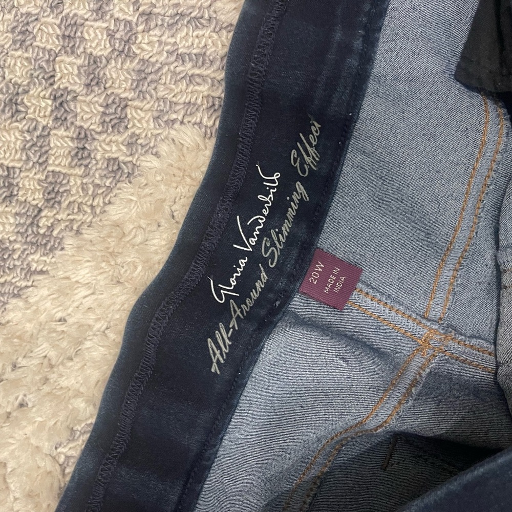 Gloria Vanderbilt All-Around Slimming Effect Dark Denim Jeans 20W Bootcut - Picture 5 of 5